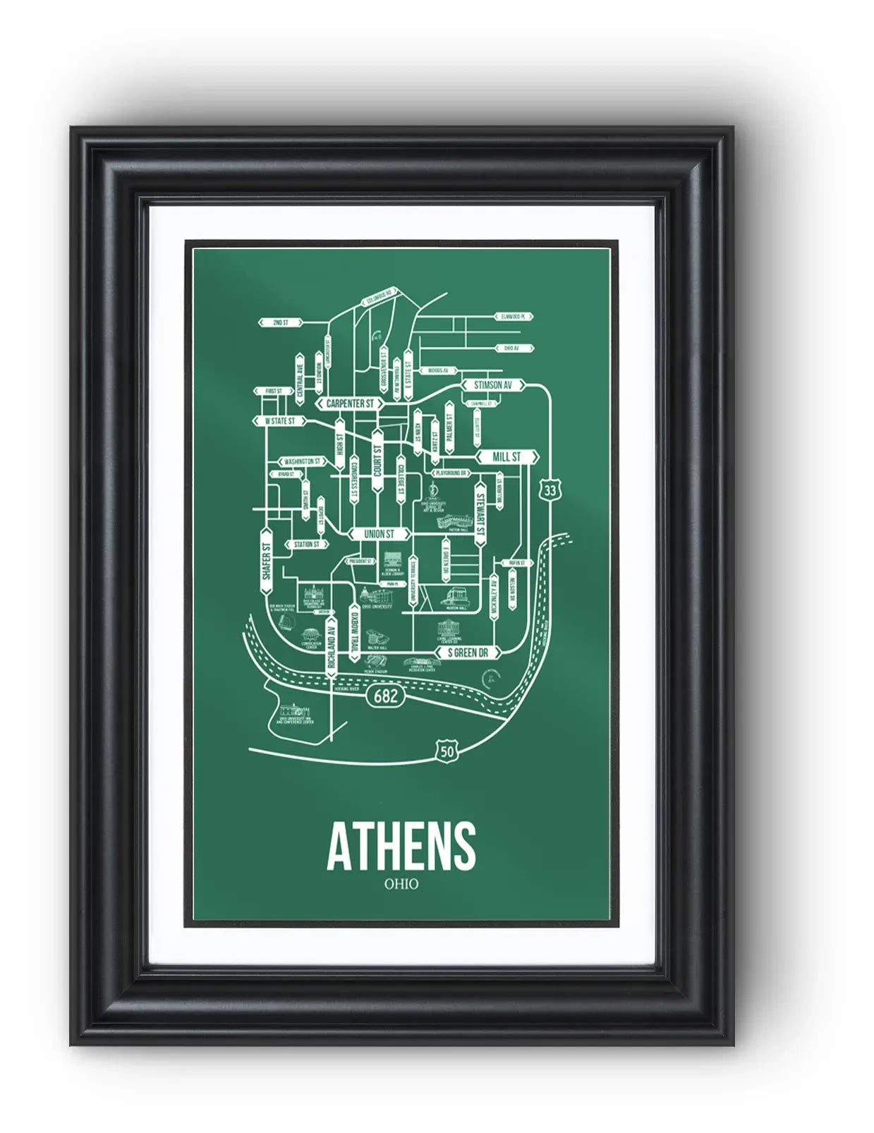Athens, Ohio street map 12