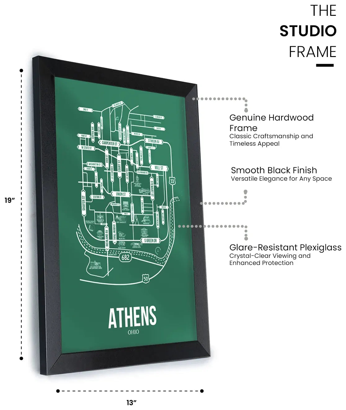 Athens, Ohio street map 10