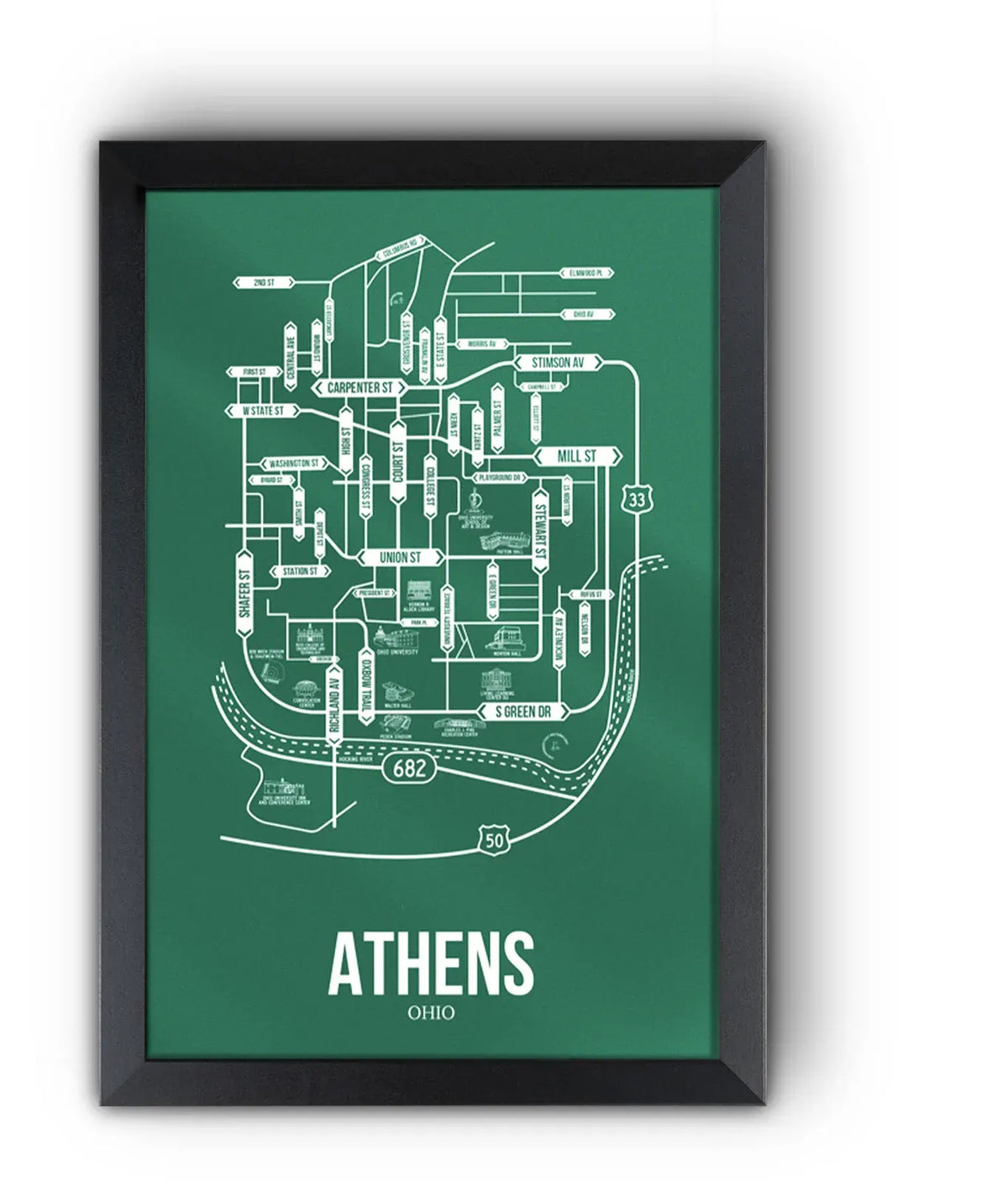Athens, Ohio street map 9