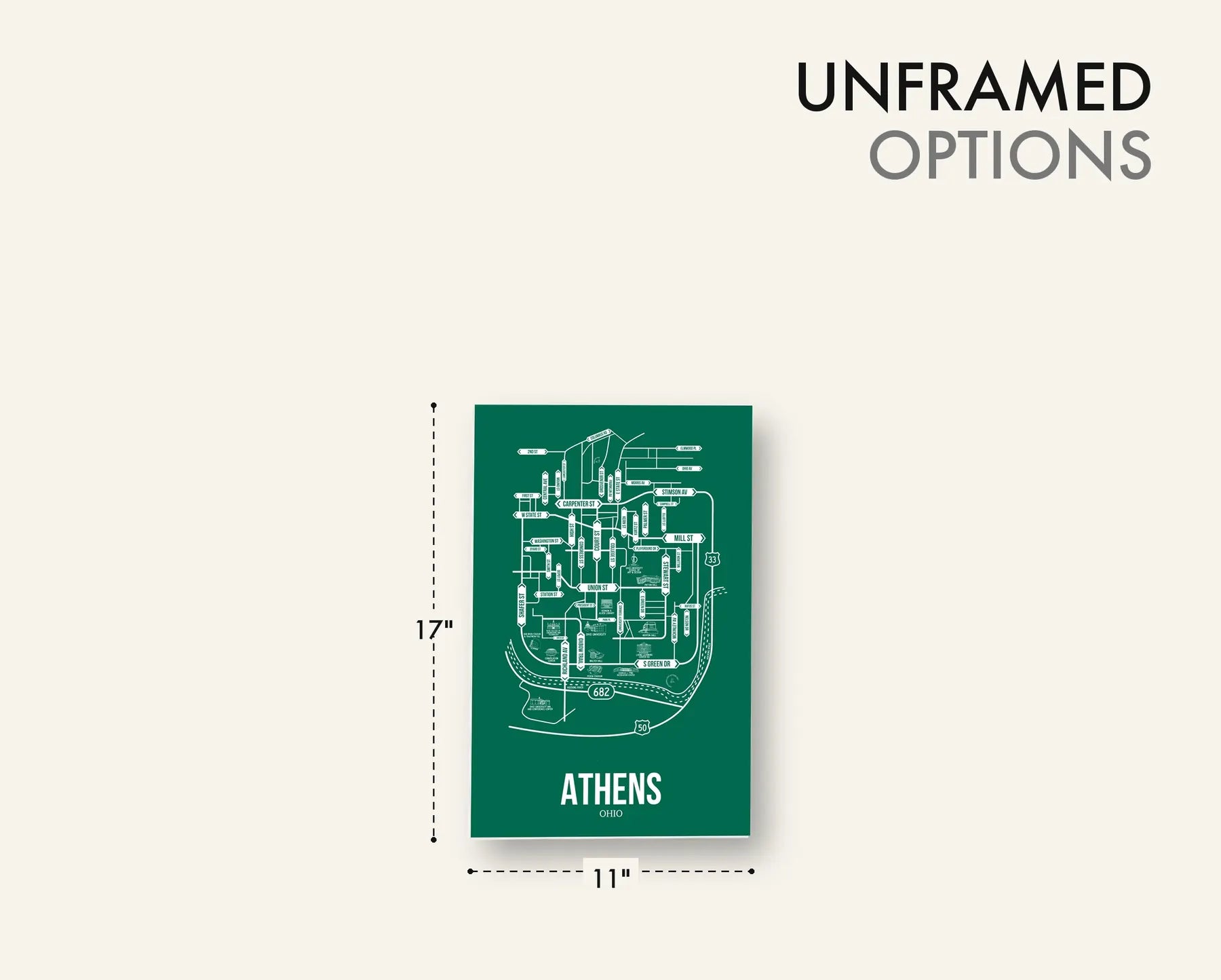 Athens, Ohio street map 16
