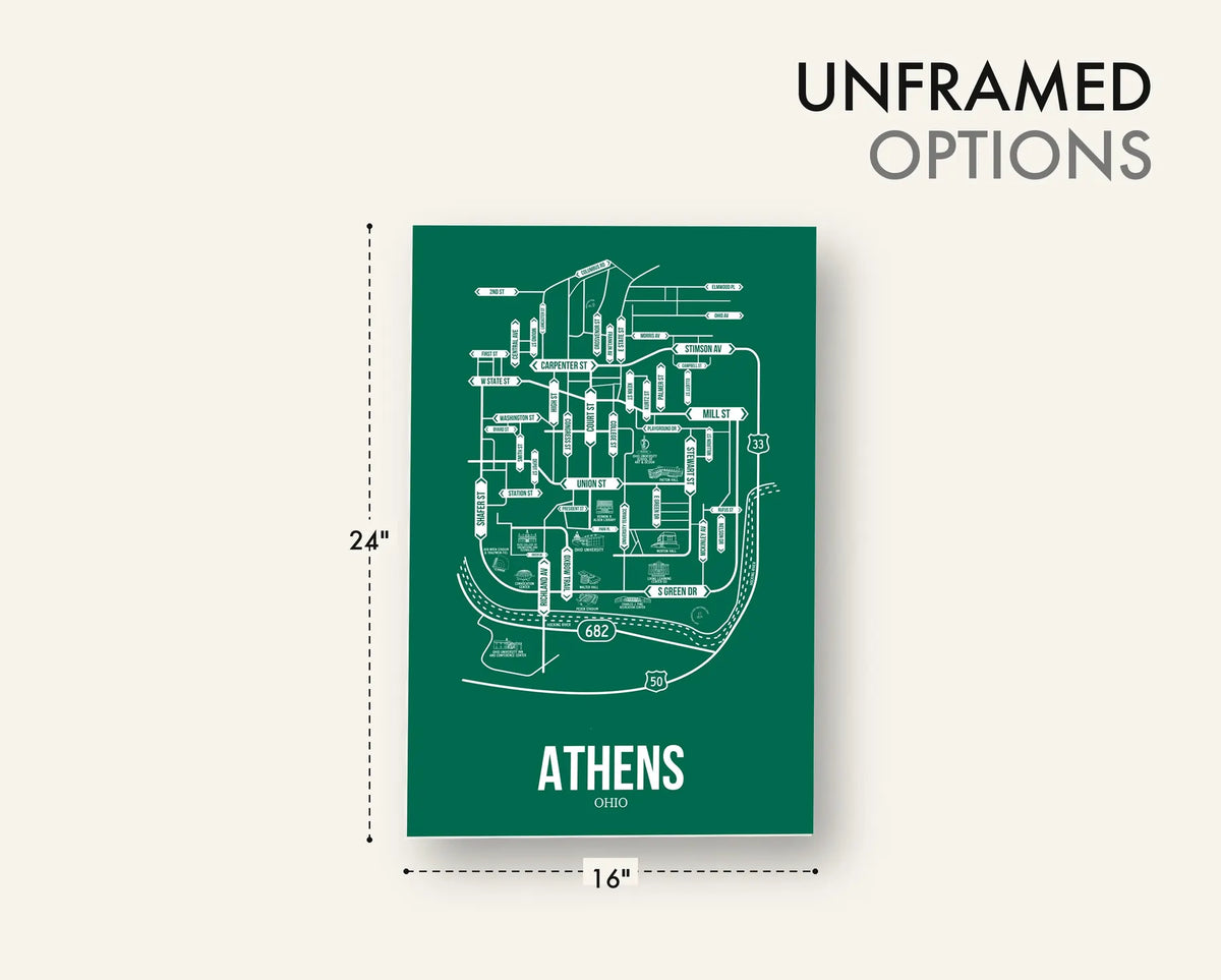 Athens, Ohio street map 17