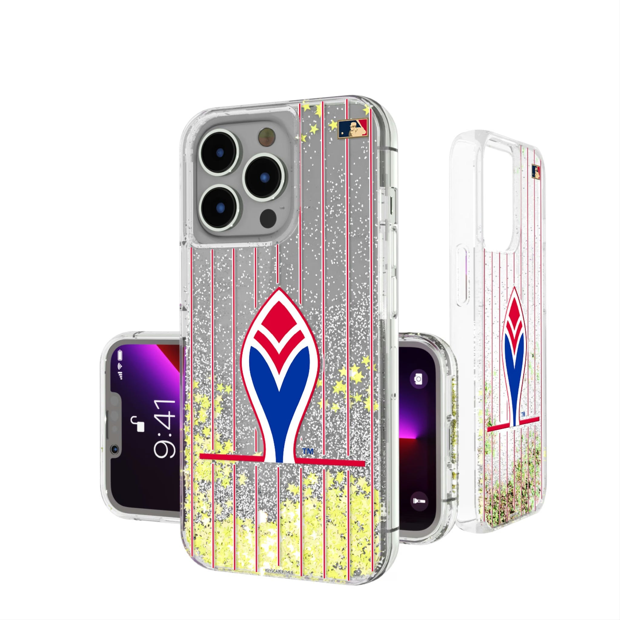 Atlanta Braves 1972-1975 - Cooperstown Collection Pinstripe Glitter Phone Case 9