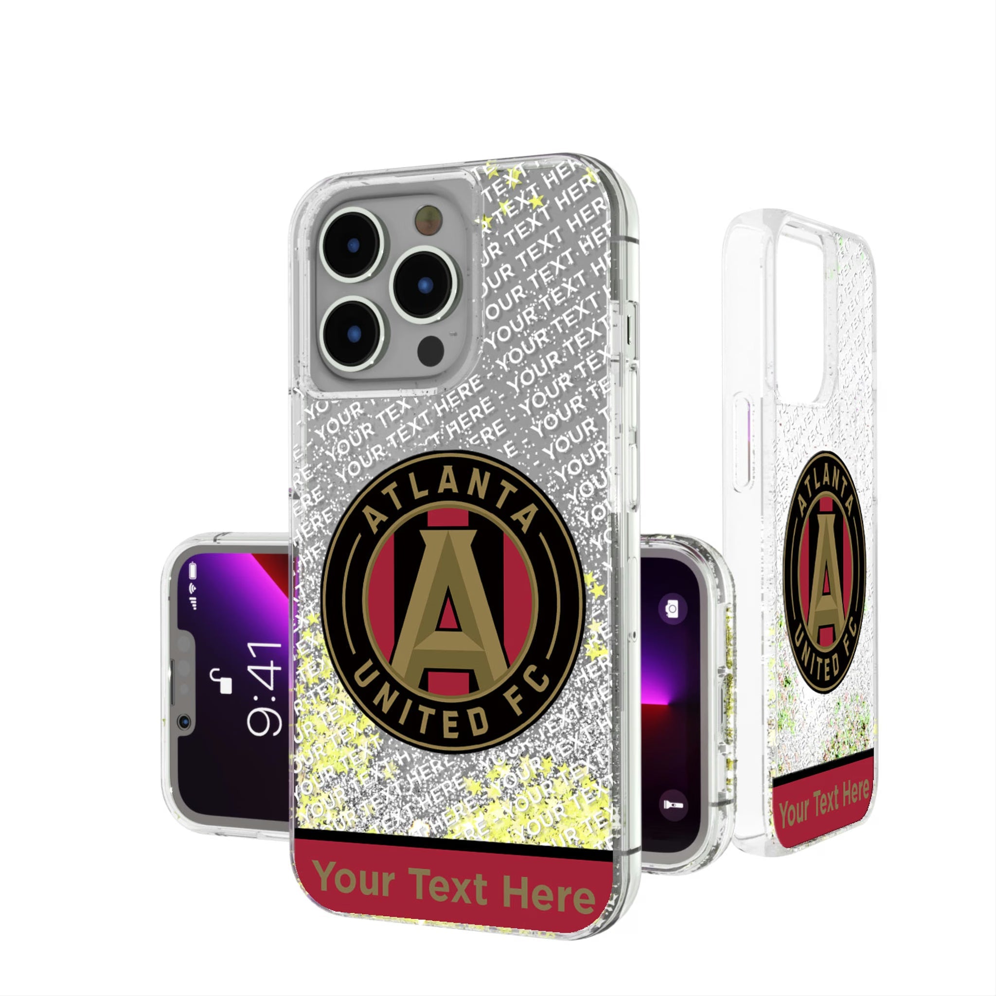 Atlanta United FC Personalized EndZone Plus Glitter Phone Case for Apple iPhone 4
