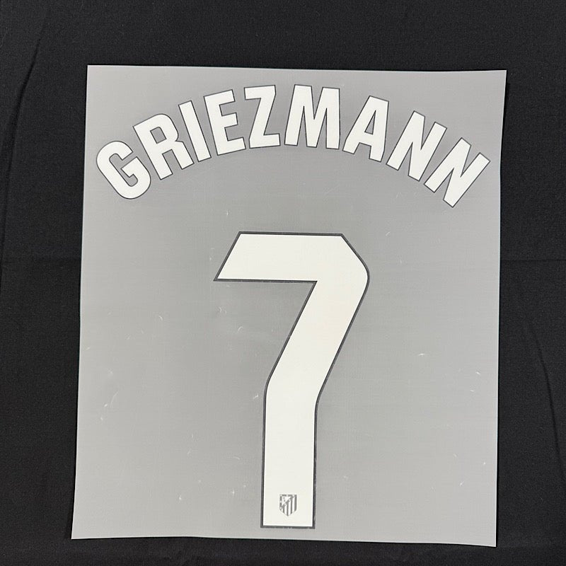 Atletico Madrid 2024/25 Home Griezmann #7 Jersey Name Set 1