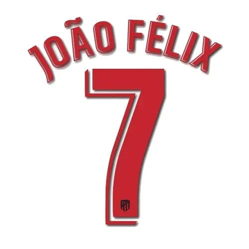 Atletico Madrid Away 19/20 Joao Felix #7 Jersey Name Set 1