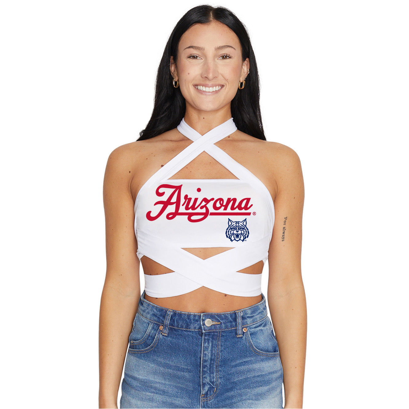 University of Arizona White Multiway Bandeau Top | lojobands