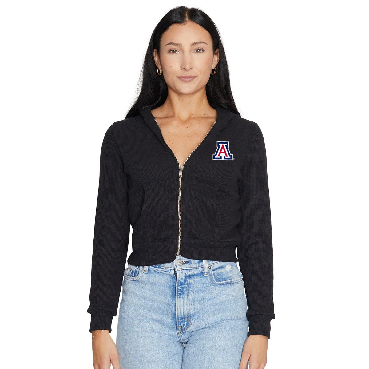 University of Arizona Waffle Knit Zip Up Hoodie | lojobands 11