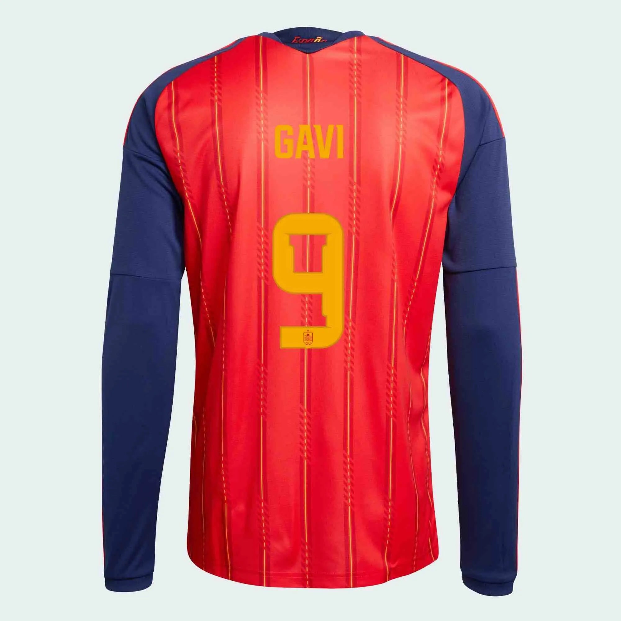adidas 2026 Spain Men's Authentic Home Long-Sleeve Soccer Jersey 16