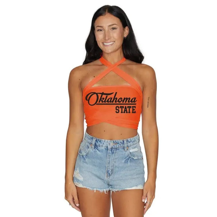 Oklahoma State Orange Multi Way Bandeau Top | lojobands