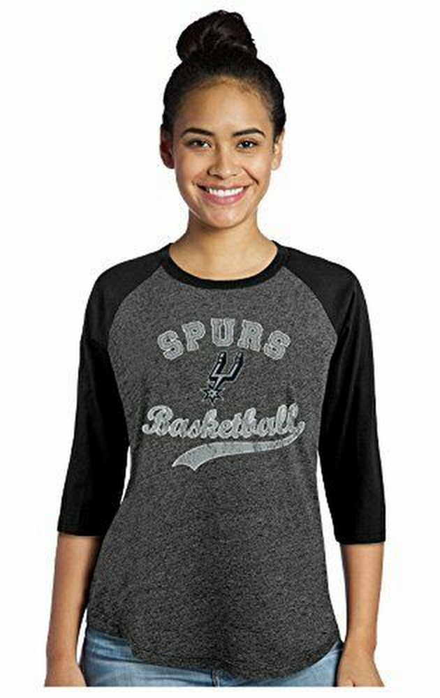 Majestic Athletic NBA San Antonio Spurs Womens Premium Triblend,Size Small 4