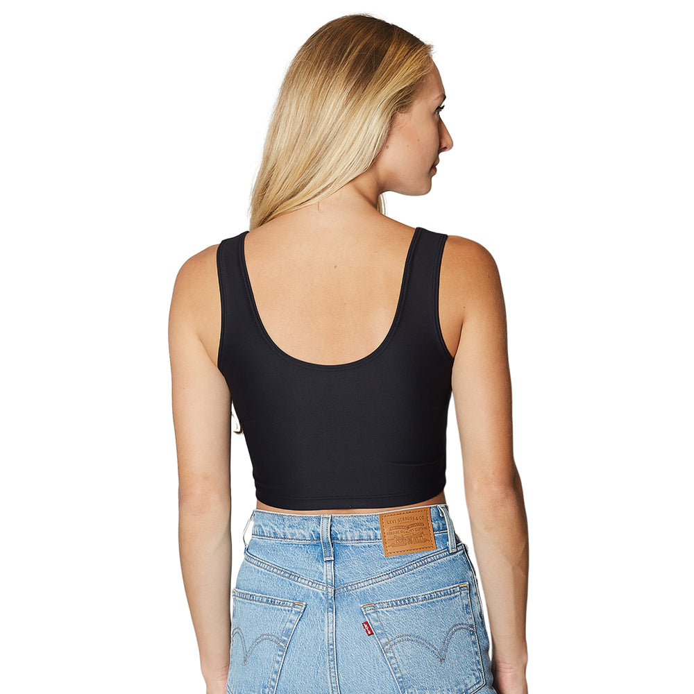 Rutgers Black Crop Tank Top