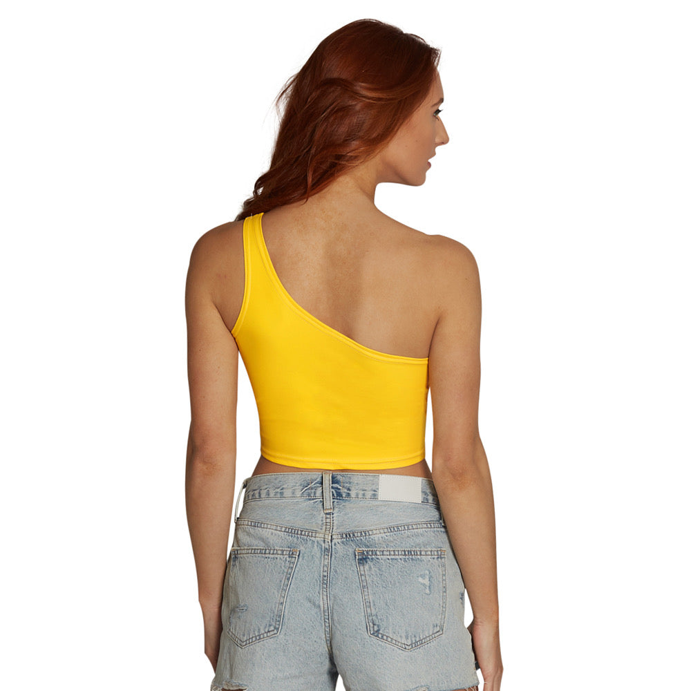 Arizona State ASU Yellow One Shoulder Top | lojobands