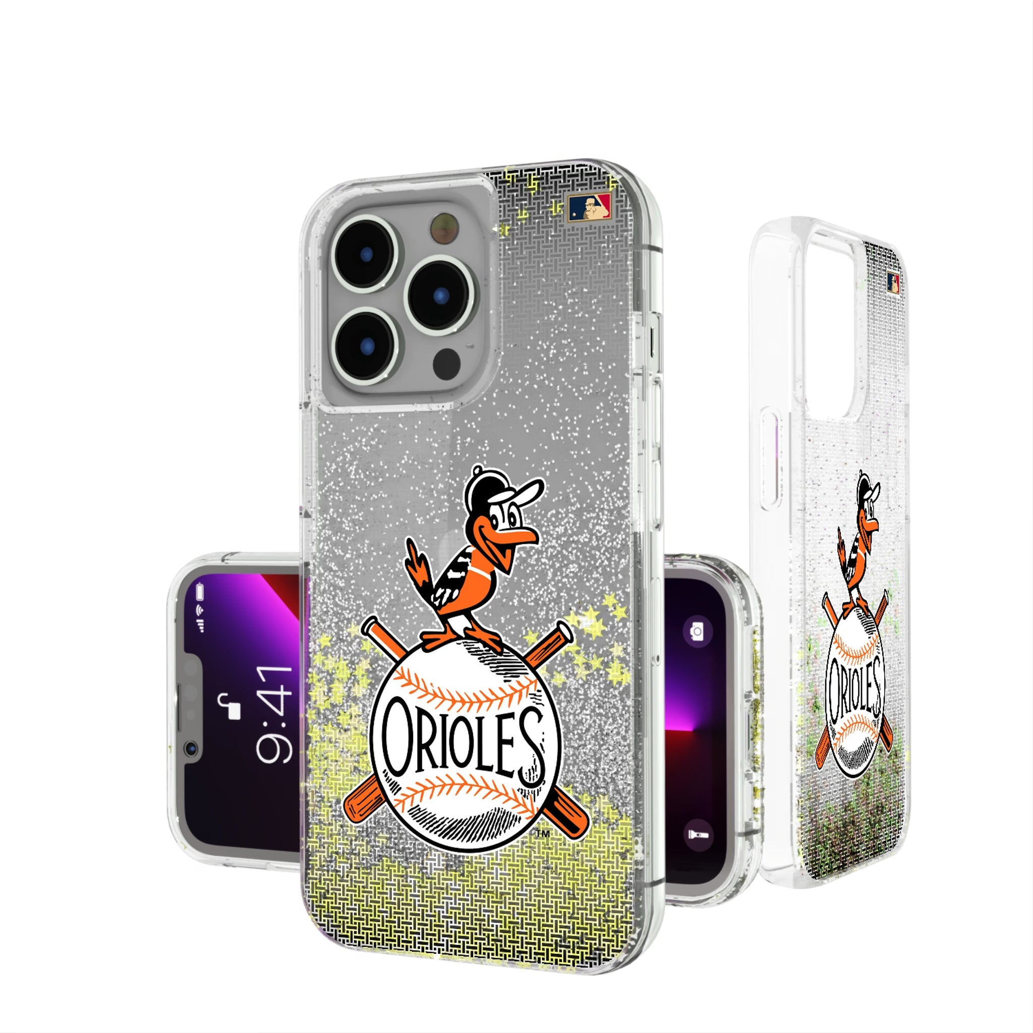 Baltimore Orioles 1954-1963 - Cooperstown Collection Linen Glitter Phone Case 7