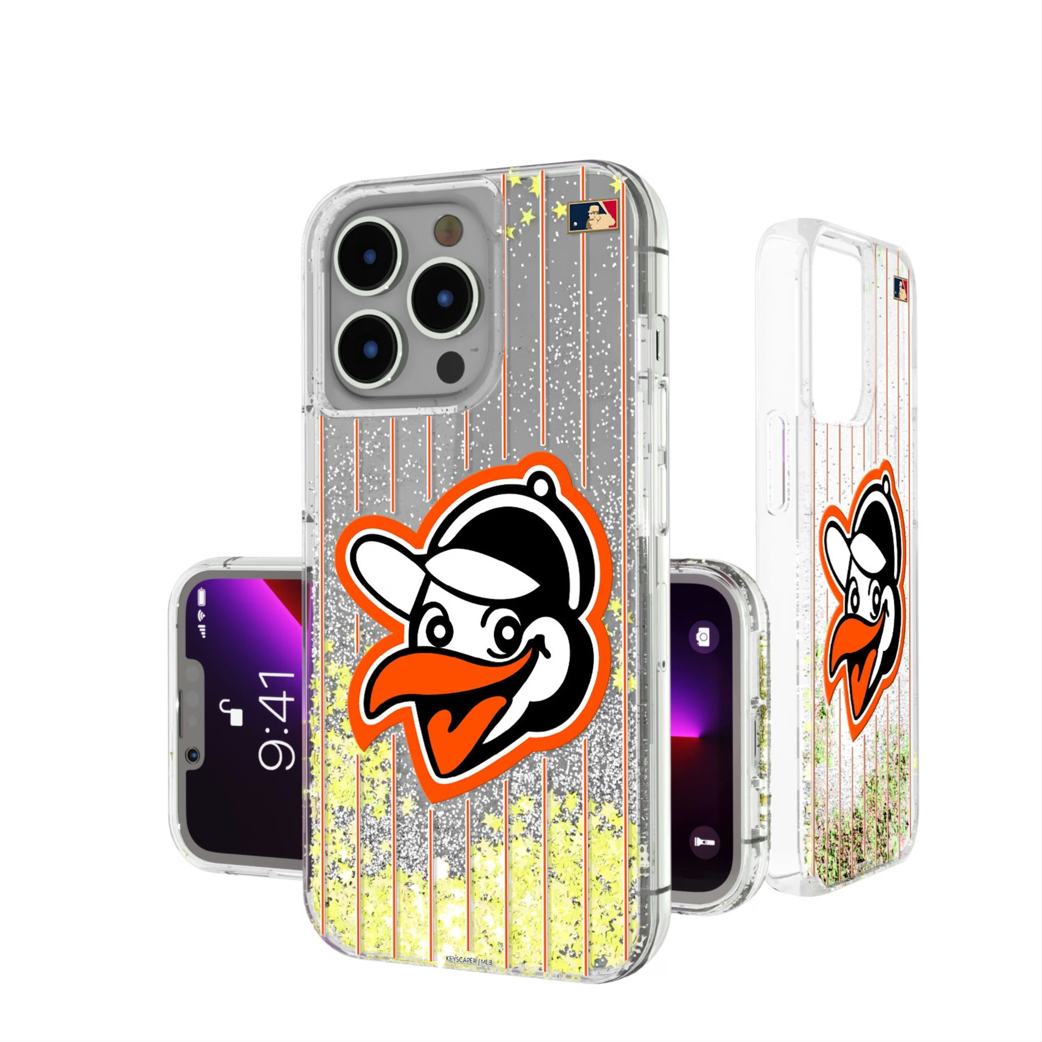 Baltimore Orioles 1955 - Cooperstown Collection Pinstripe Glitter Phone Case 15