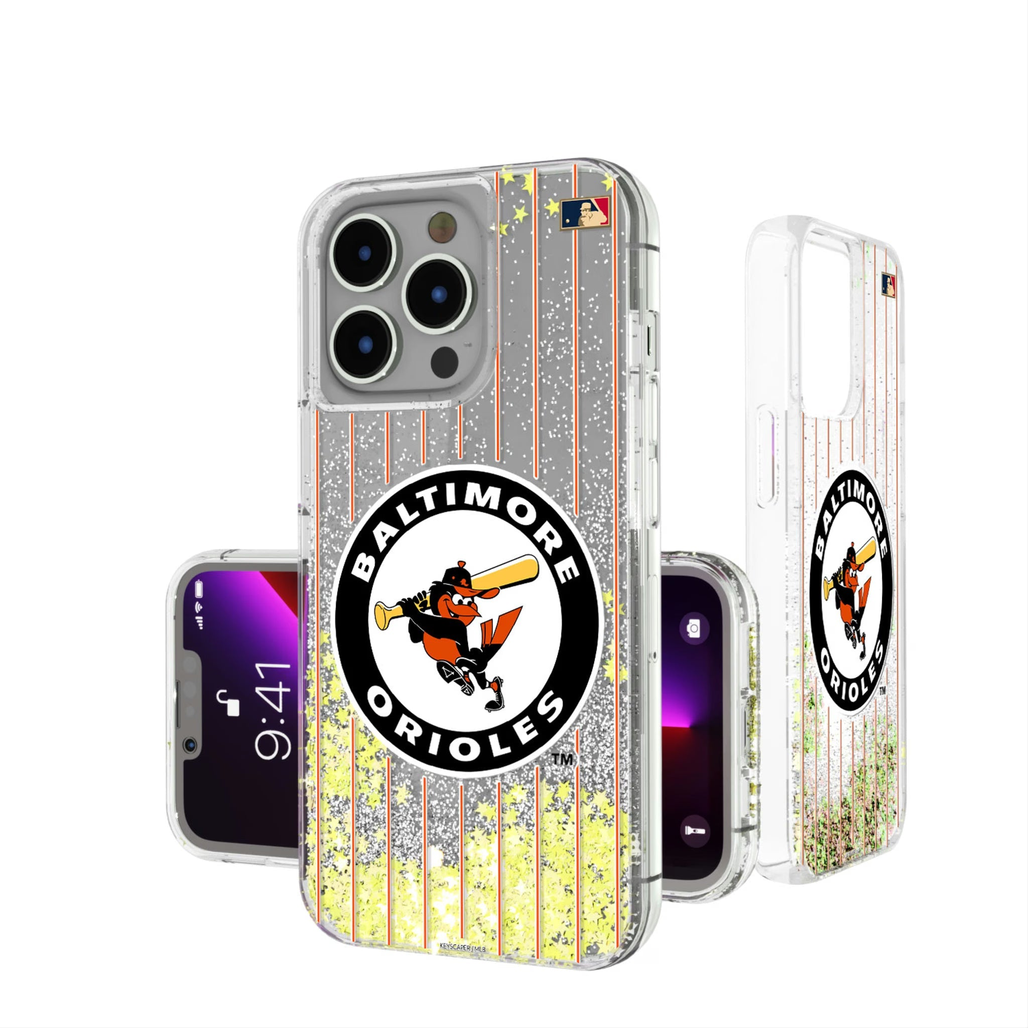 Baltimore Orioles 1966-1969 - Cooperstown Collection Pinstripe Glitter Phone Case 17