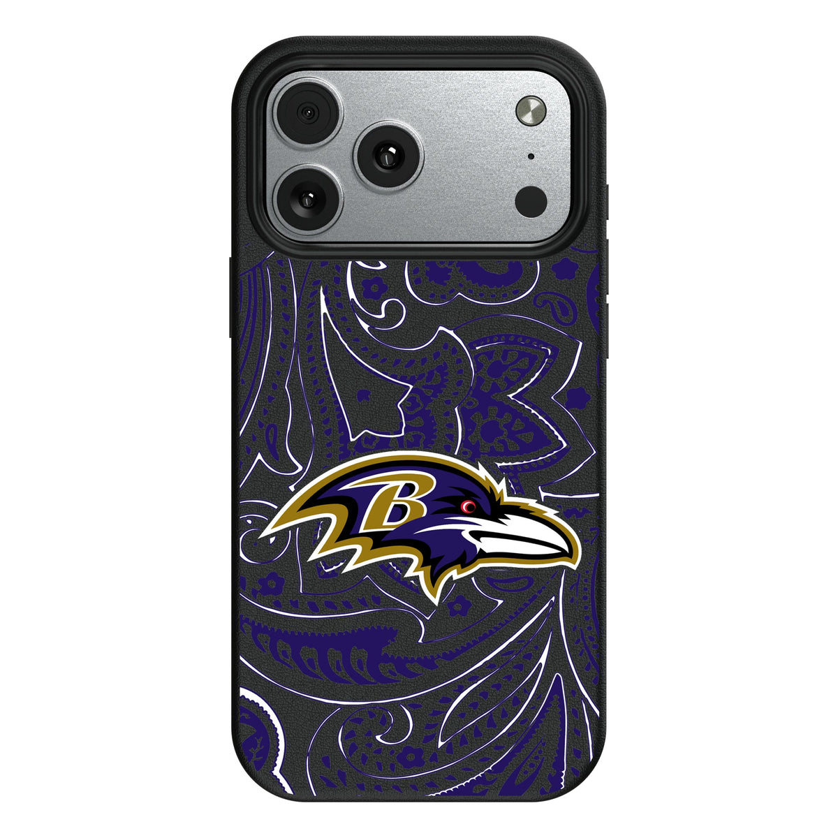 Baltimore Ravens Paisley MagSafe Compatible Phone Case for Apple iPhone 9
