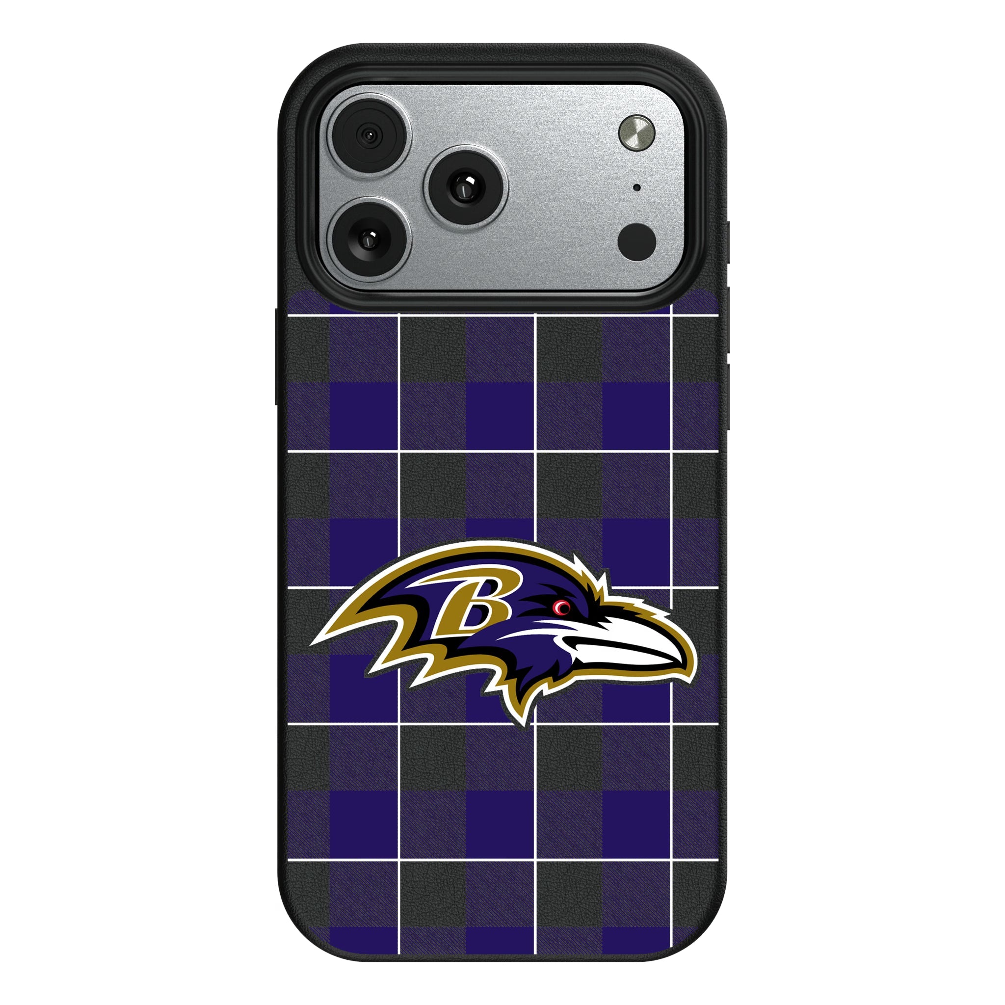 Baltimore Ravens Plaid MagSafe Compatible Phone Case for Apple iPhone 9