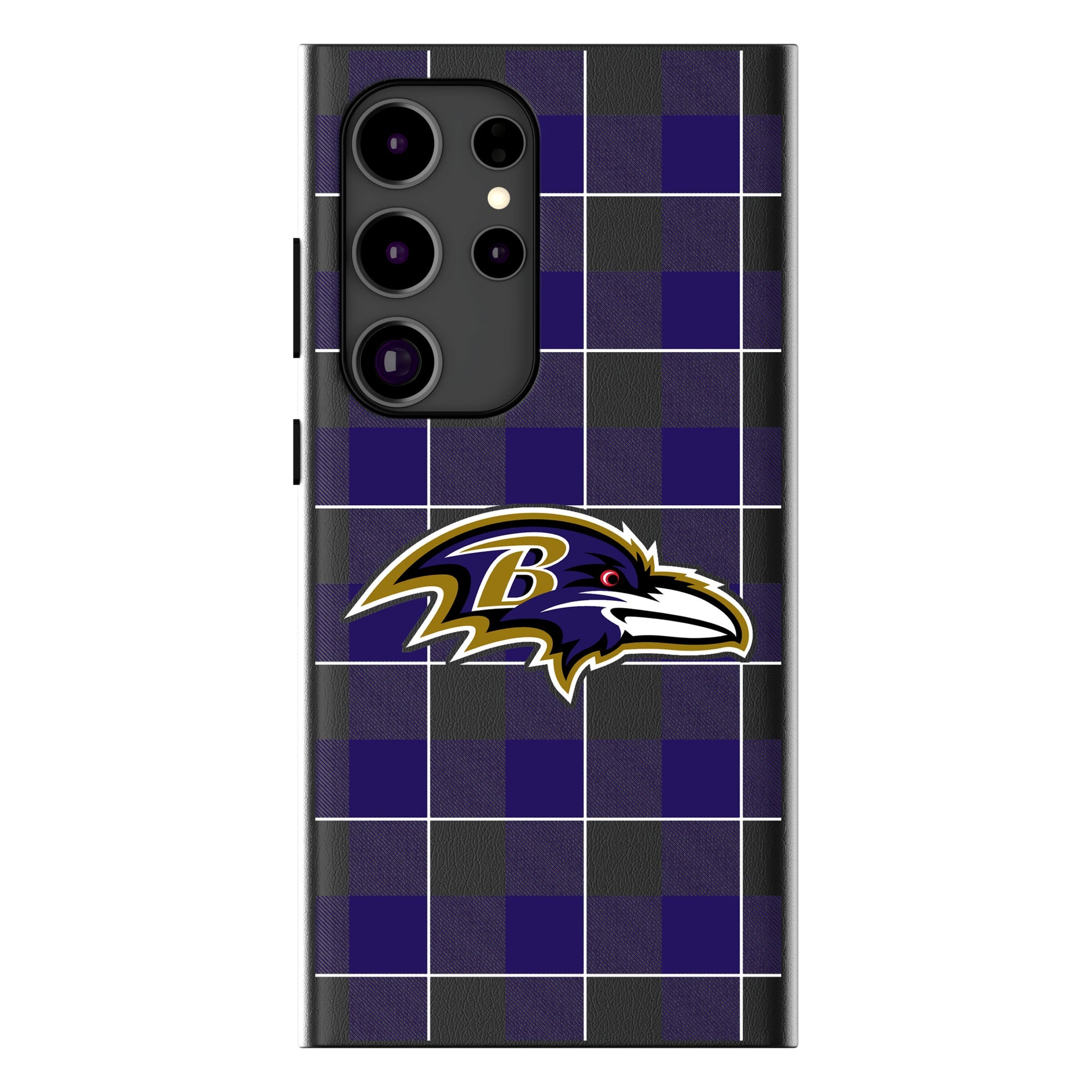 Baltimore Ravens Plaid MagSafe Compatible Phone Case for Samsung Galaxy 16
