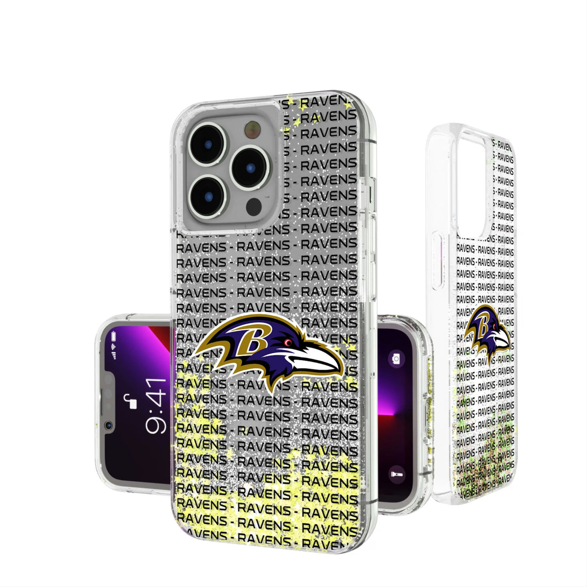 Baltimore Ravens Text Backdrop Glitter Phone Case 12