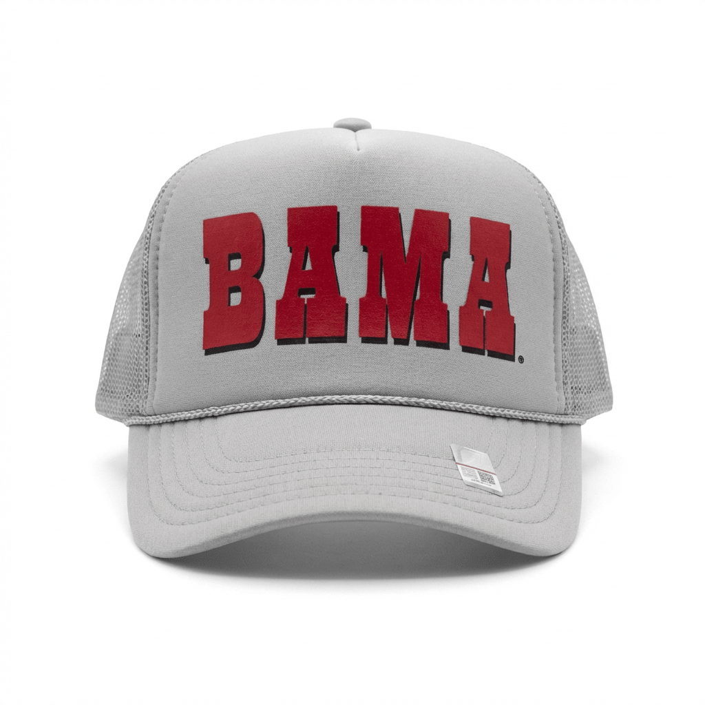 Bama Big Print Spellout Trucker Snapback Hat 1