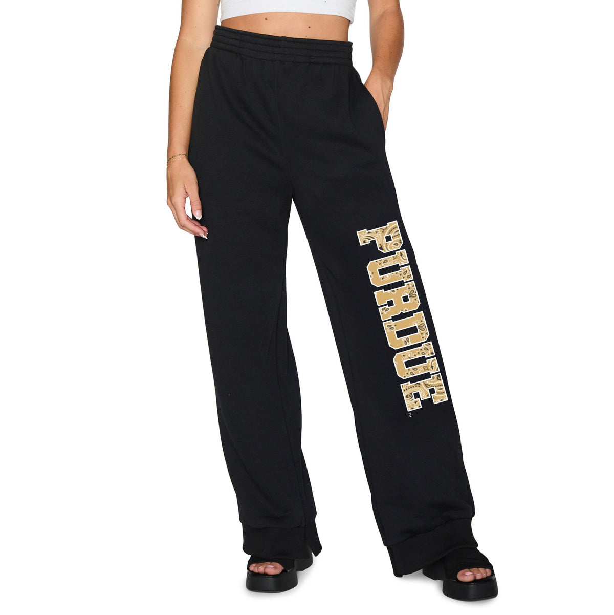 Purdue Bandana Flare Sweatpants | lojobands 1