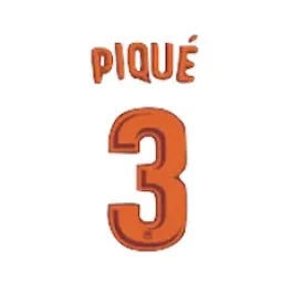 Barcelona 2017/18 Third Pique #3 Jersey Name Set 1
