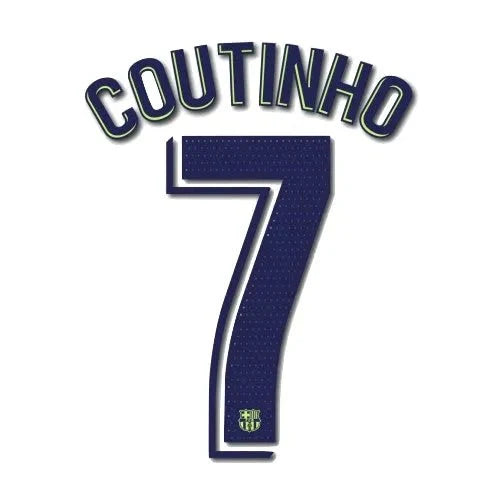 Barcelona 2018/19 Away Coutinho #7 Youth Jersey Name Set 1