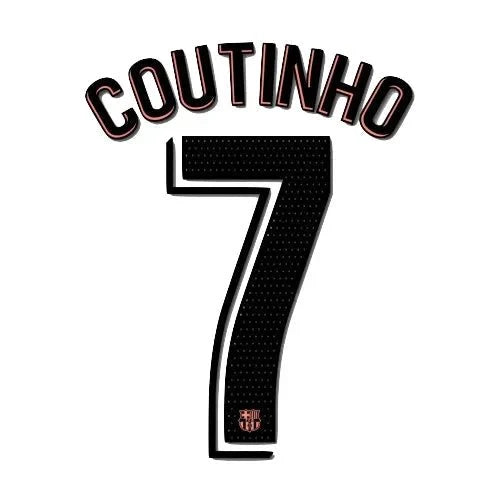 Barcelona 2018/19 Third Coutinho #7 Youth Jersey Name Set 1