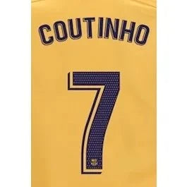 Barcelona 2019/20 Away Coutinho #7 Jersey Name Set 1