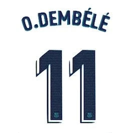 Barcelona 2019/20 Third O. Dembele #11 Jersey Name Set 1
