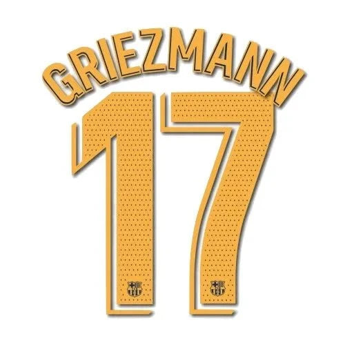 Barcelona 2019/21 Home Griezmann #17 Youth Jersey Name Set 1
