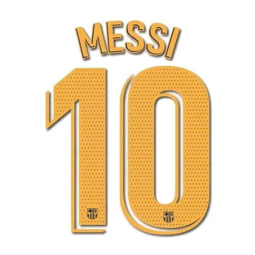 Barcelona 2019/21 Home Messi #10 Youth Jersey Name Set 1