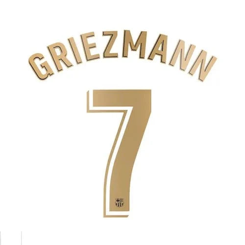 Barcelona 2020/21 Away Griezmann #7 Youth Jersey Name Set 1