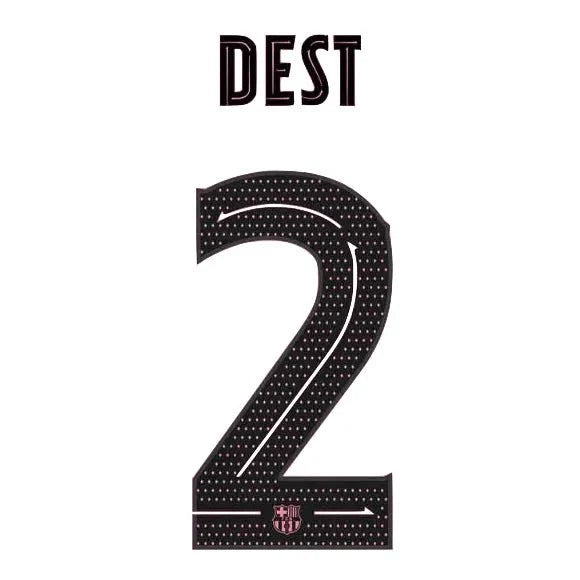 Barcelona 2020/21 Third Dest #2 Jersey Name Set 1