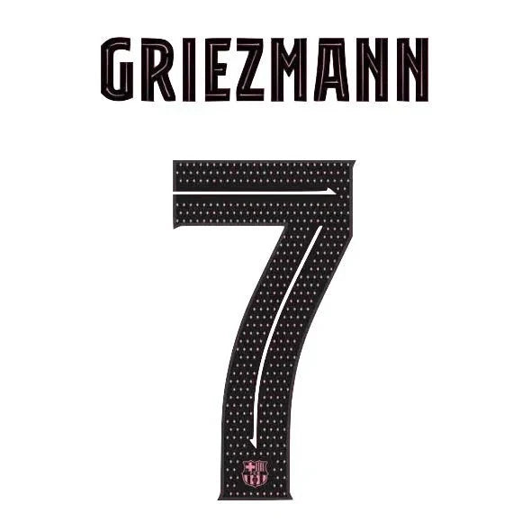 Barcelona 2020/21 Third Griezmann #7 Jersey Name Set 1