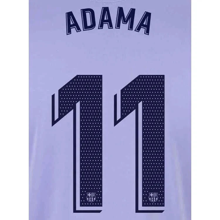 Barcelona 2021/22 Away Adama #11 Jersey Name Set 1