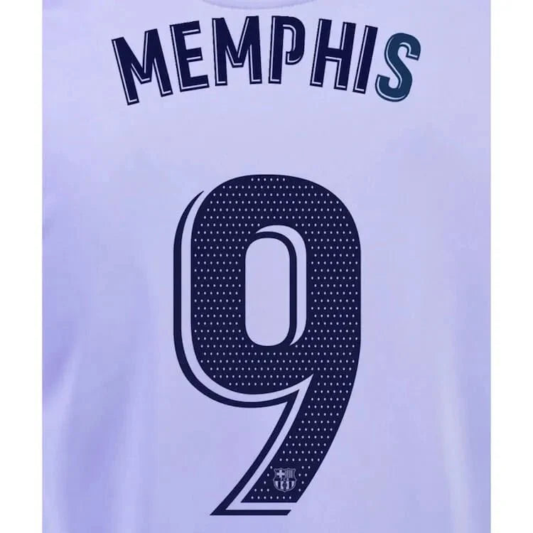 Barcelona 2021/22 Away Memphis #9 Jersey Name Set 1