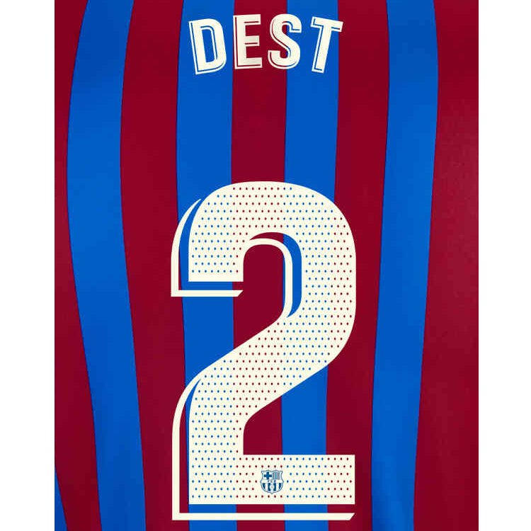Barcelona 2021/22 Home Dest #2 Youth Jersey Name Set 1