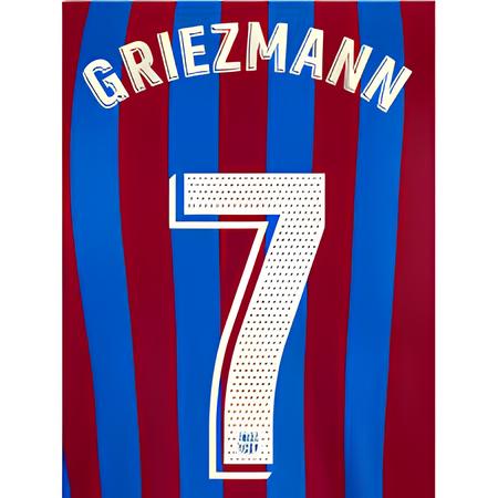 Barcelona 2021/22 Home Griezmann #7 Jersey Name Set 1