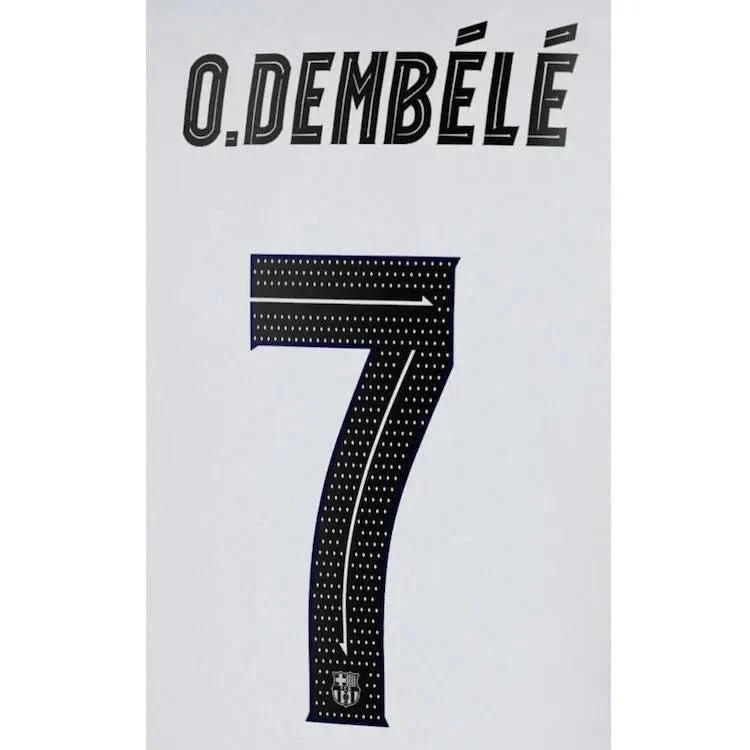Barcelona 2022-23 Third O. Dembele #7 Jersey Name Set 1