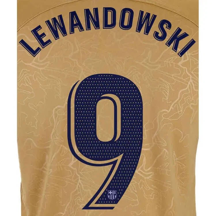 Barcelona 2022/23 Away Lewandowski #9 YOUTH Jersey Name Set 1