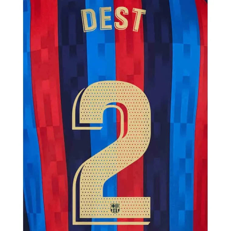 Barcelona 2022/23 Home Dest #2 Jersey Name Set 1
