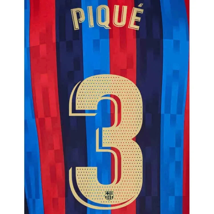 Barcelona 2022/23 Home Pique #5 Jersey Name Set 1