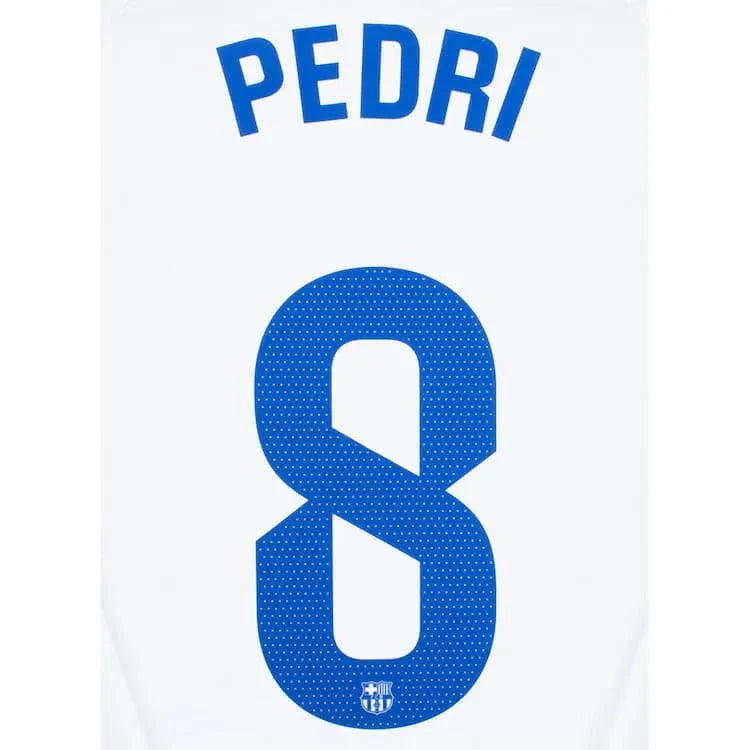 Barcelona 2023/24 Away Pedri #8 Youth Jersey Name Set 1