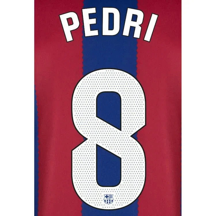 Barcelona 2023/24 Home Pedri #8 Jersey Name Set 1