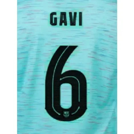 Barcelona 2023/24 Third Gavi #6 Youth Jersey Name Set  (CL Version) 1