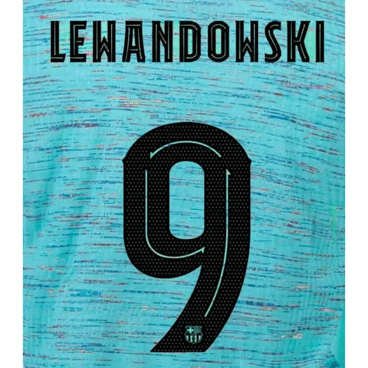 Barcelona 2023/24 Third Lewandowski #9 Youth Jersey Name Set (CL Version) 1