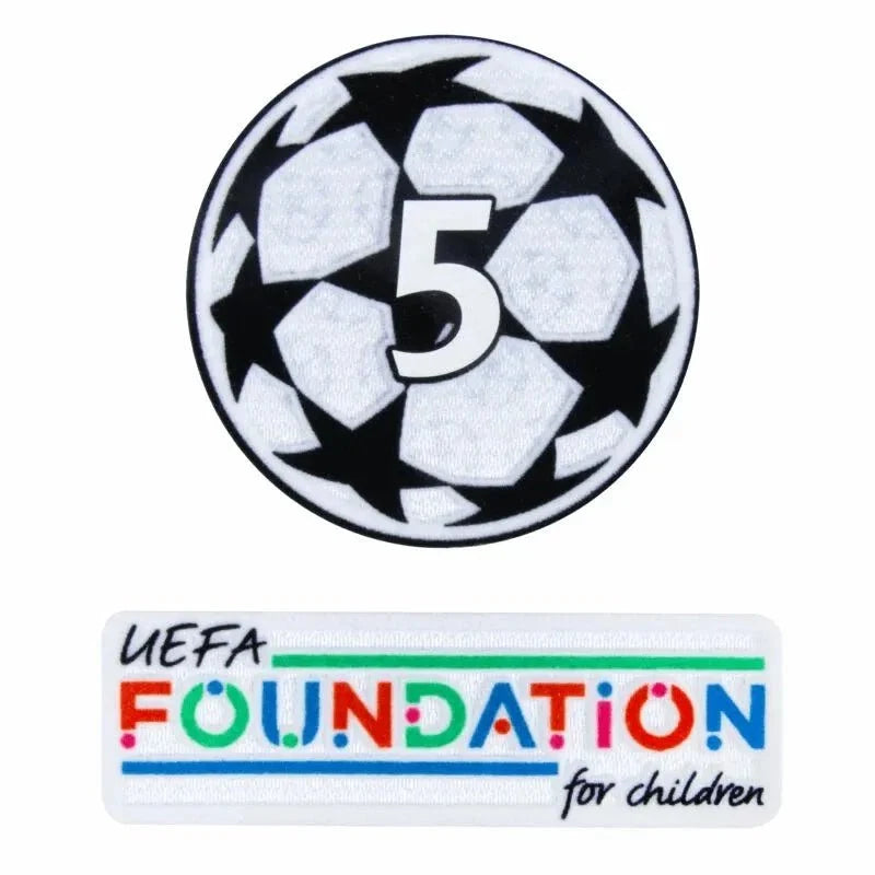 Barcelona 2024- UCL Starball 5 Times Winner + UEFA Foundation Patch Set (Youth) 1
