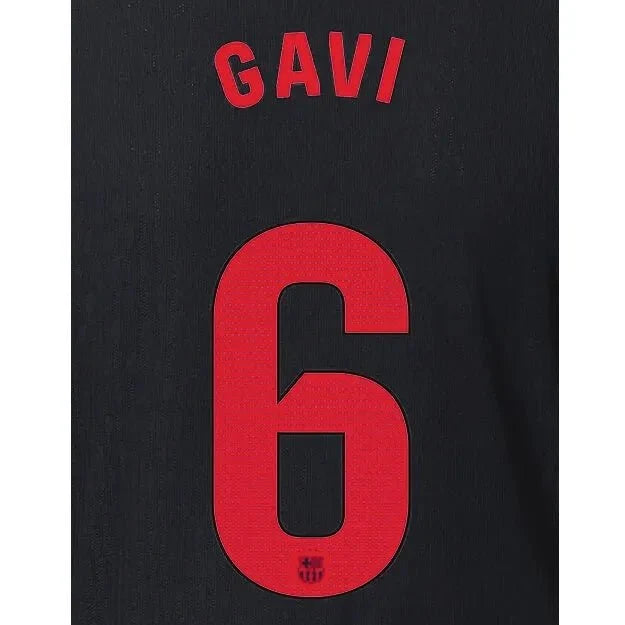 Barcelona 2024/25 Away GAVI #6 Official Name Set 1