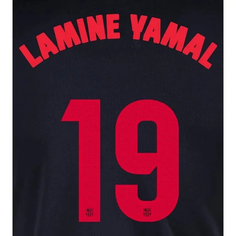Barcelona 2024/25 Away LAMINE YAMAL #19 Official Name Set 1